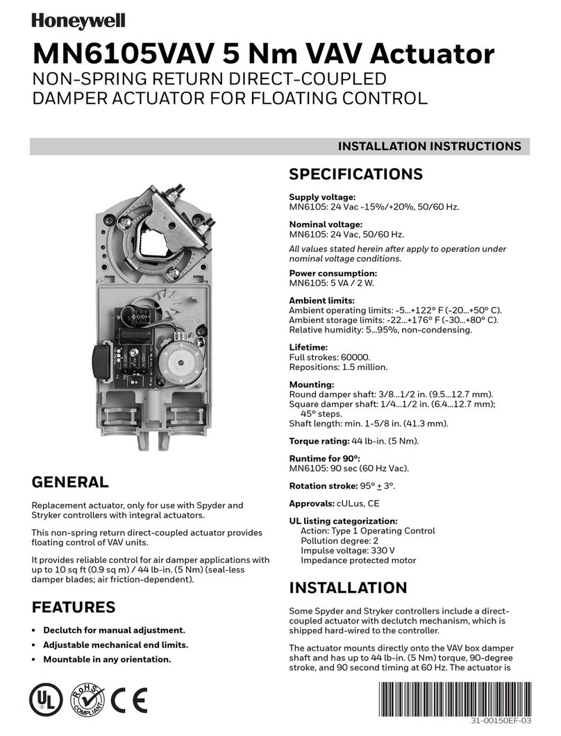 Honeywell MN6105VAV User manual Honeywell MN6105VAV User manual