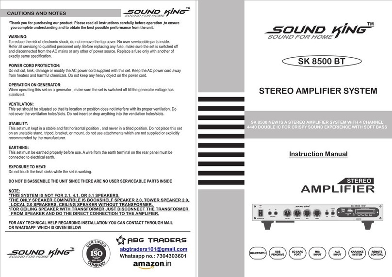 Soundking SK 8500 BT instruction manual