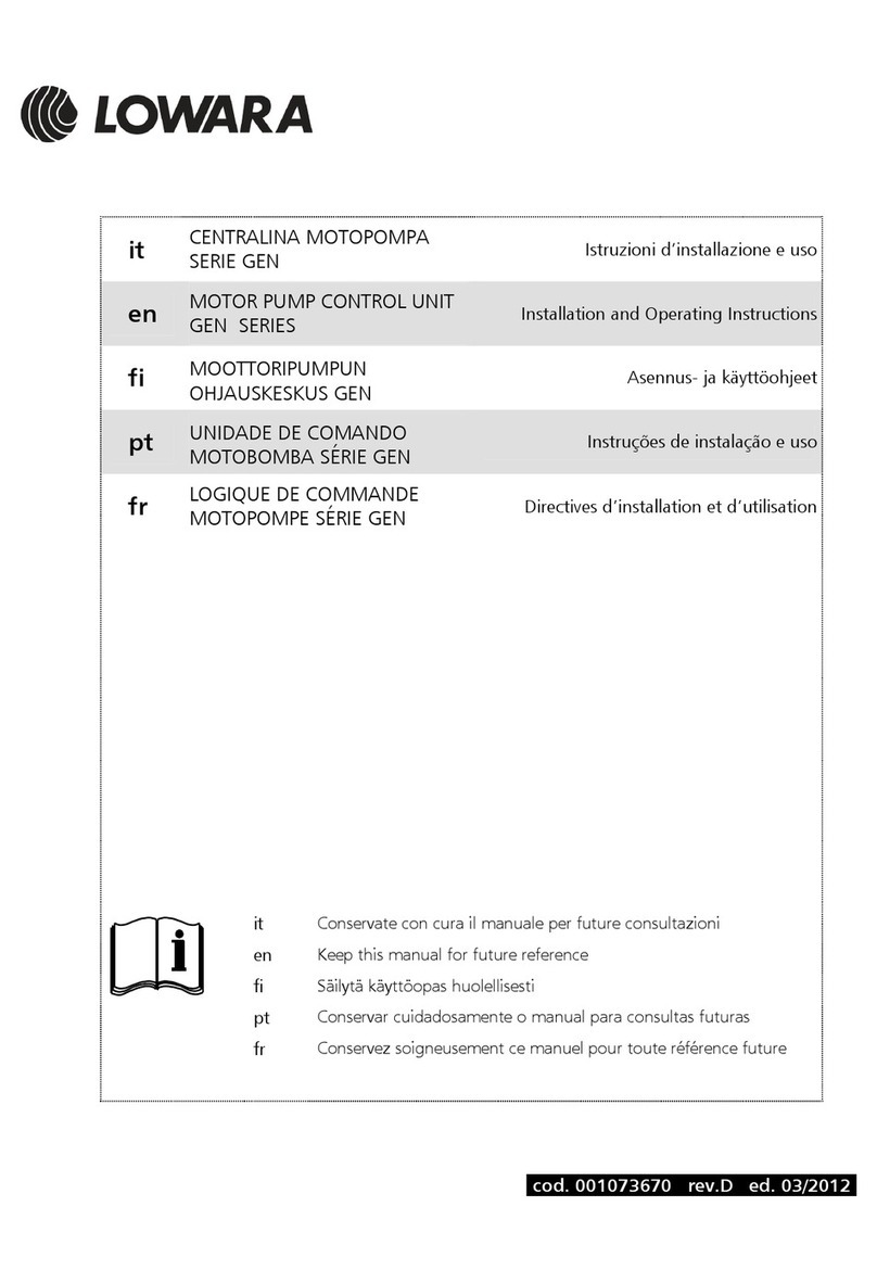 Xylem Lowara Gen Series User manual