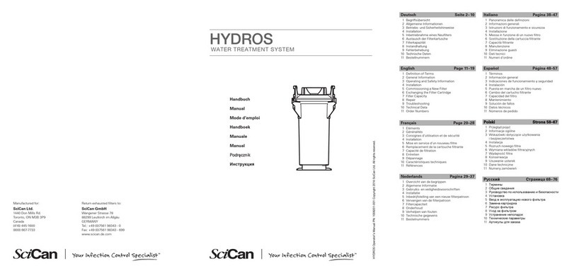 SciCan HYDROS manual SciCan HYDROS manual