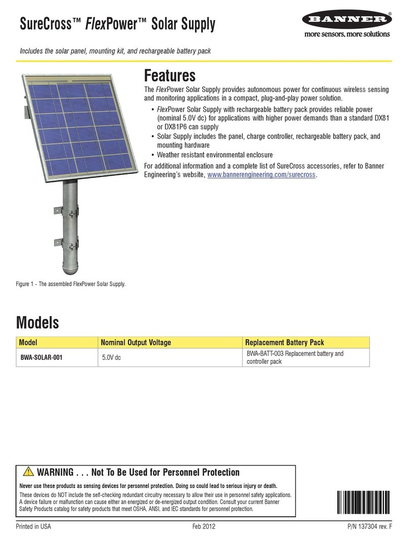 Banner SureCross FlexPower BWA-SOLAR-001 manual