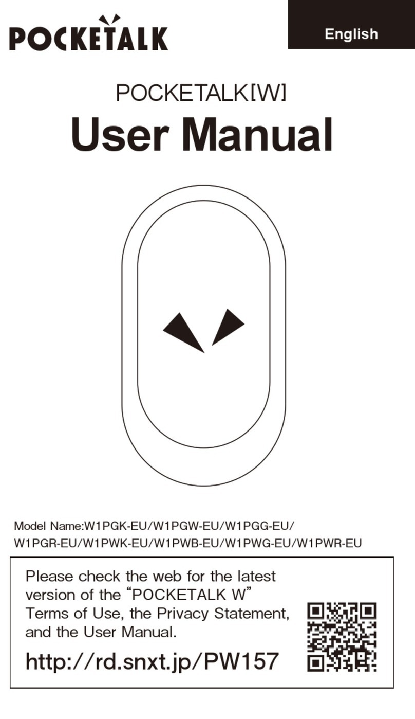 POCKETALK W1PGW-EU user manual