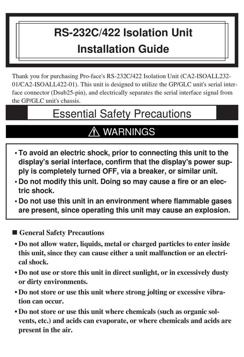 Pro-face CA2-ISOALL422-01 installation guide