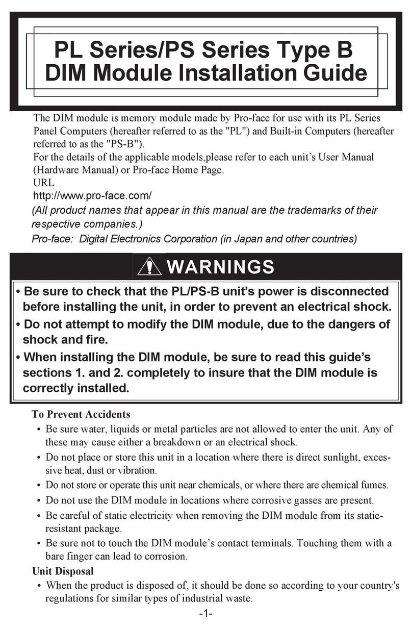 Pro-face PL-5900 Series User manual