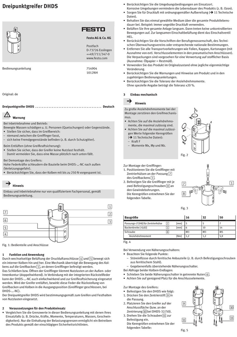 Festo DHDS operating instructions