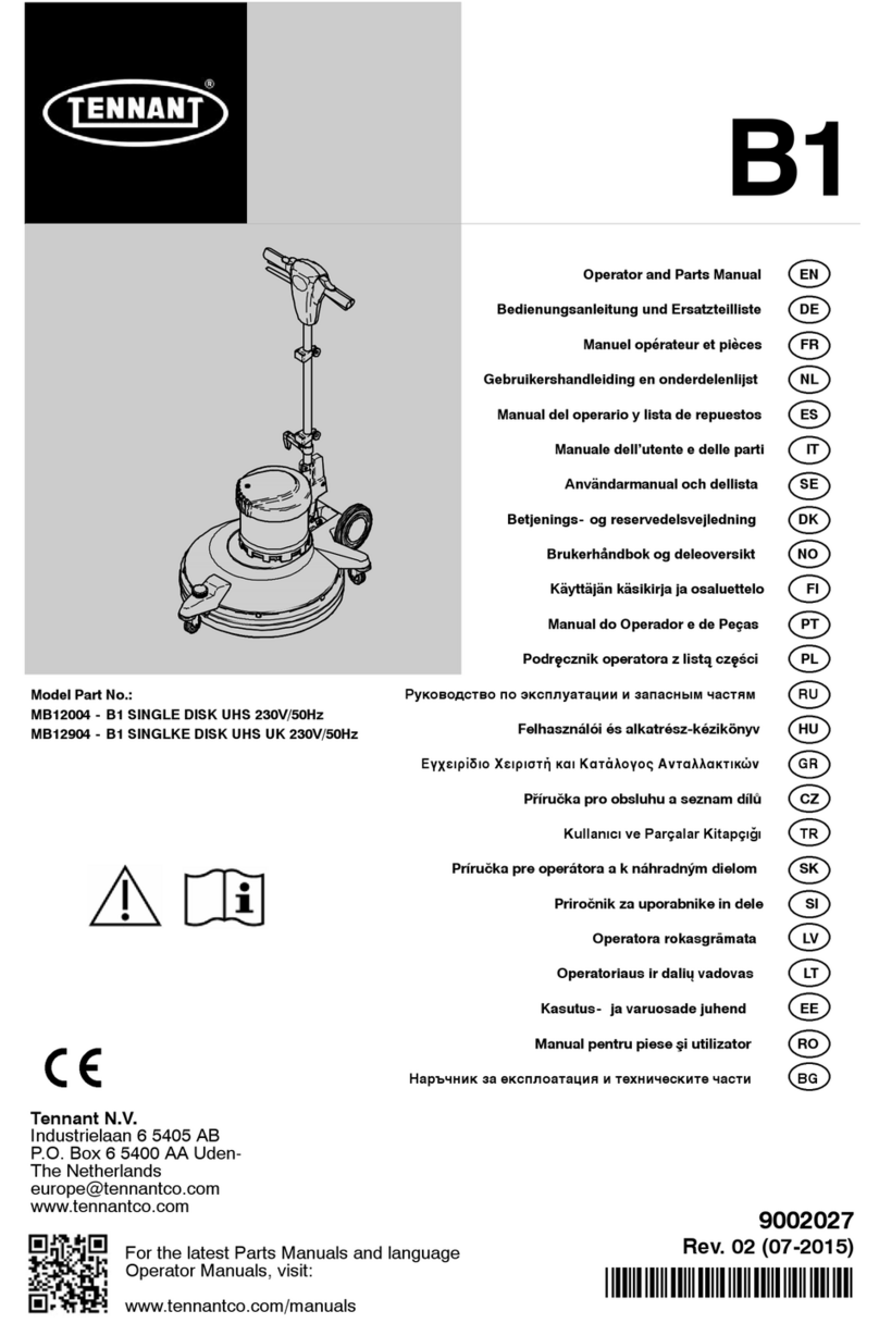 Tennant B1 Series Operator and parts manual