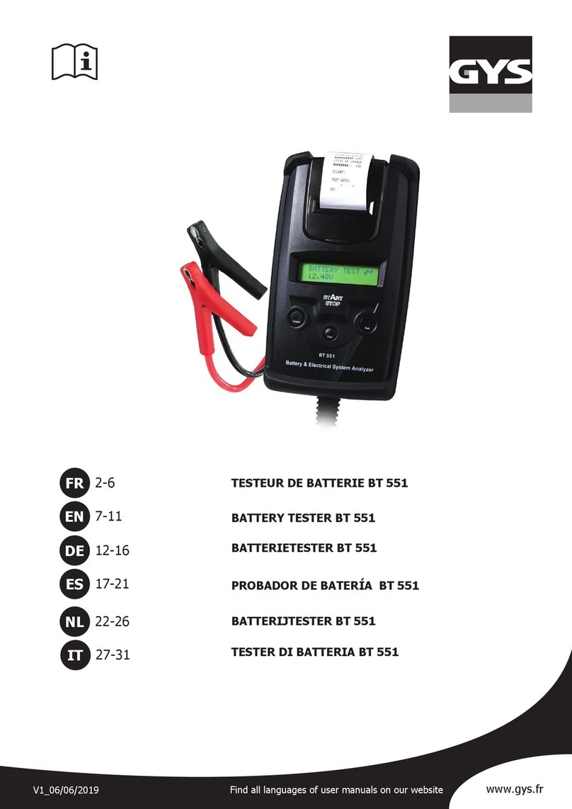 GYS BT 551 Translation of the original instructions