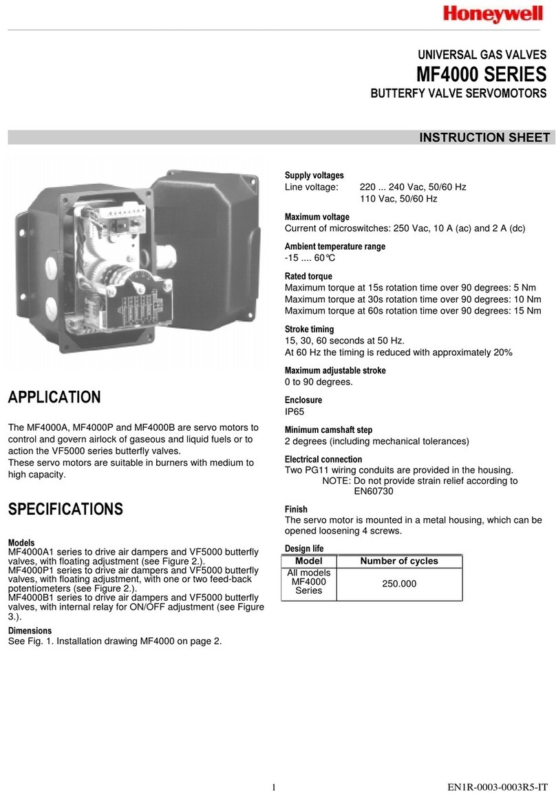 Honeywell MF4000 Series instruction sheet