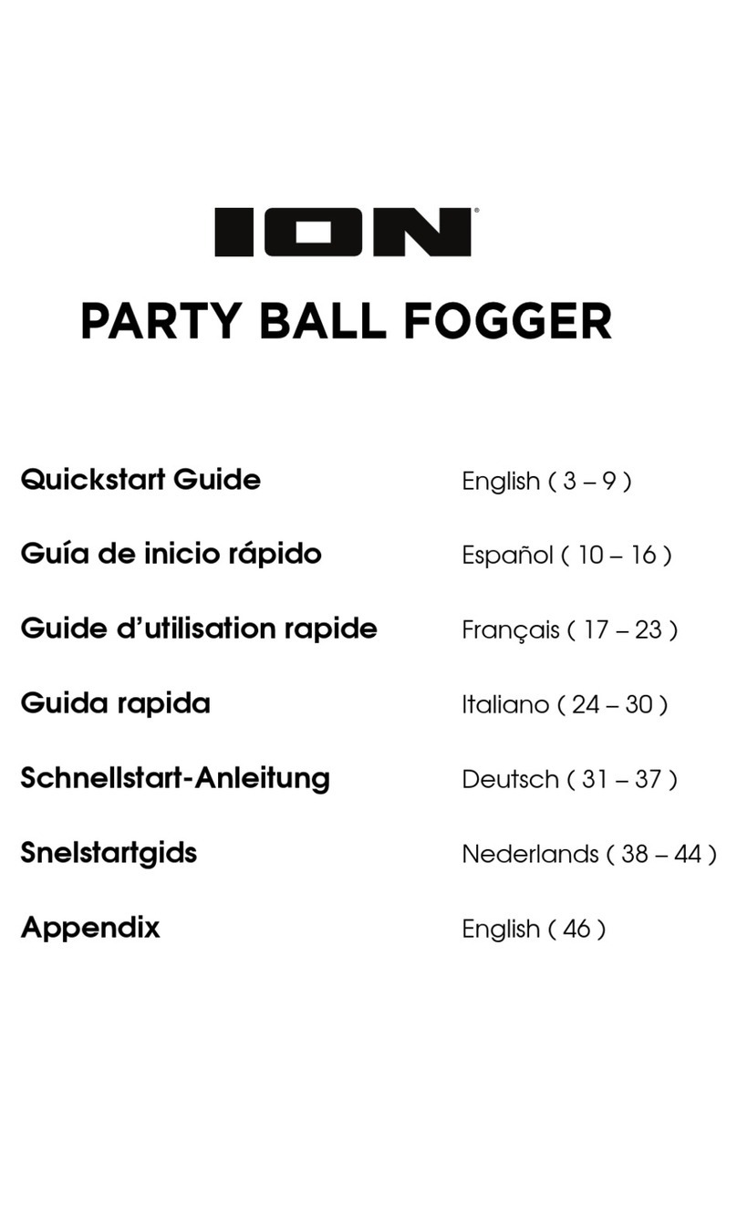 ION PARTY BALL FOGGER quick start guide