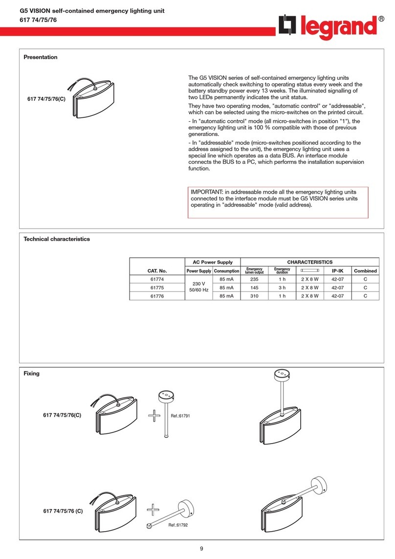 LEGRAND G5 VISION 61774 manual