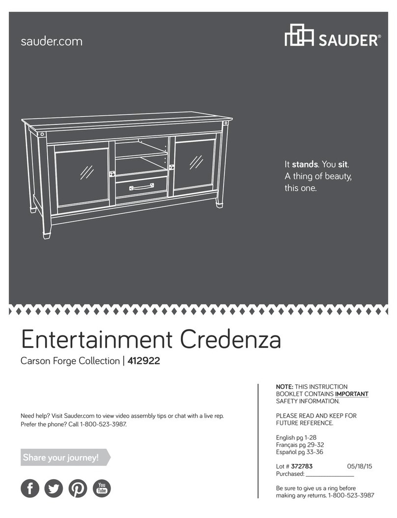 Sauder Entertainment Credenza 412922 User manual