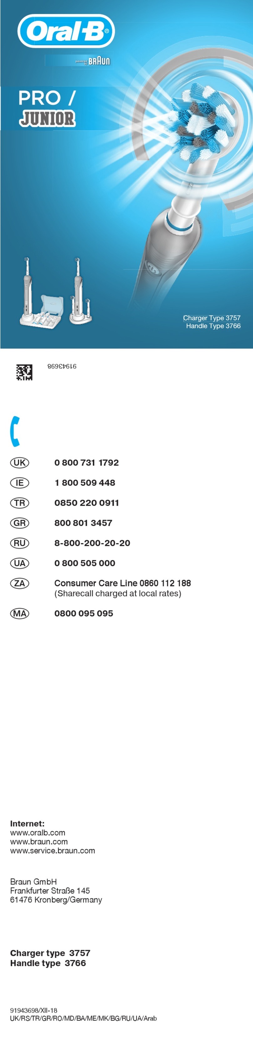Braun Oral-B PRO / JUNIOR User manual