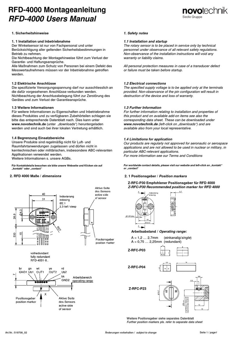 Siedle novotechnik RFD-4000 Series user manual