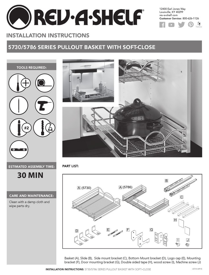 Rev-A-Shelf 5730 Series User manual