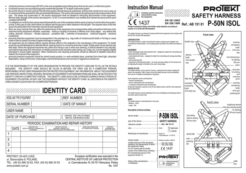 Protekt P-50N ISOL instruction manual
