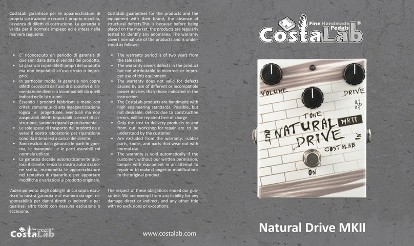 Costalab Natural Drive MKII quick start guide
