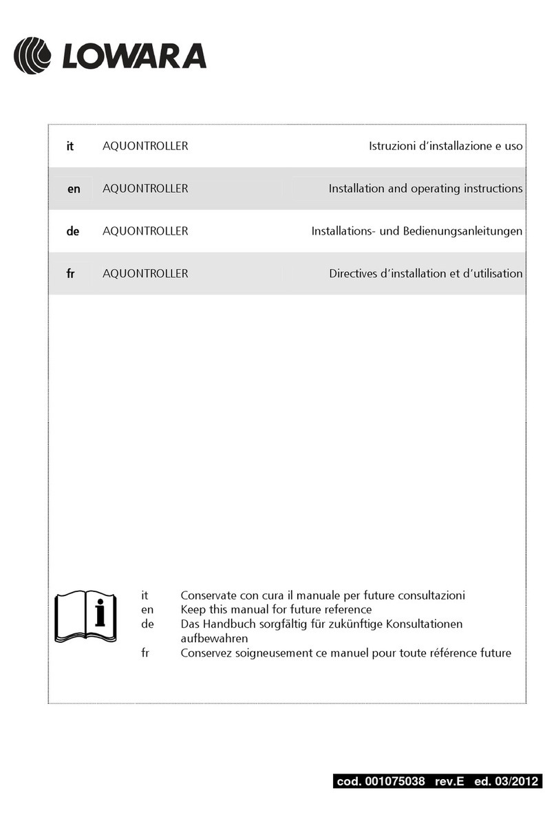 Lowara AQUONTROLLER Installation and operating instructions