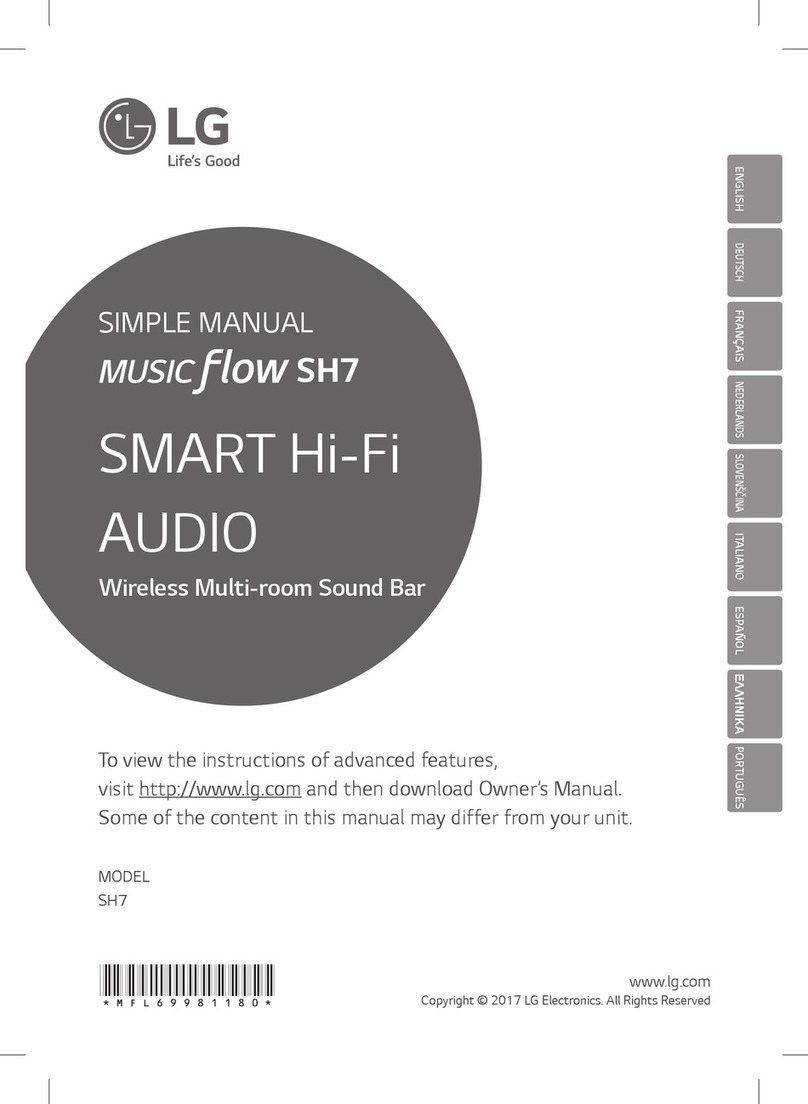 LG Music Flow SH7 Specification sheet