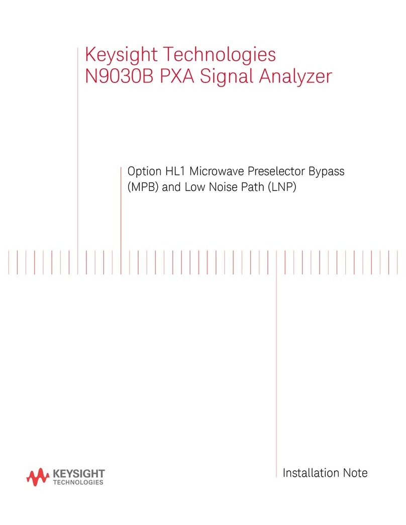 Keysight Technologies N9030B Installation note Keysight Technologies N9030B Installation note