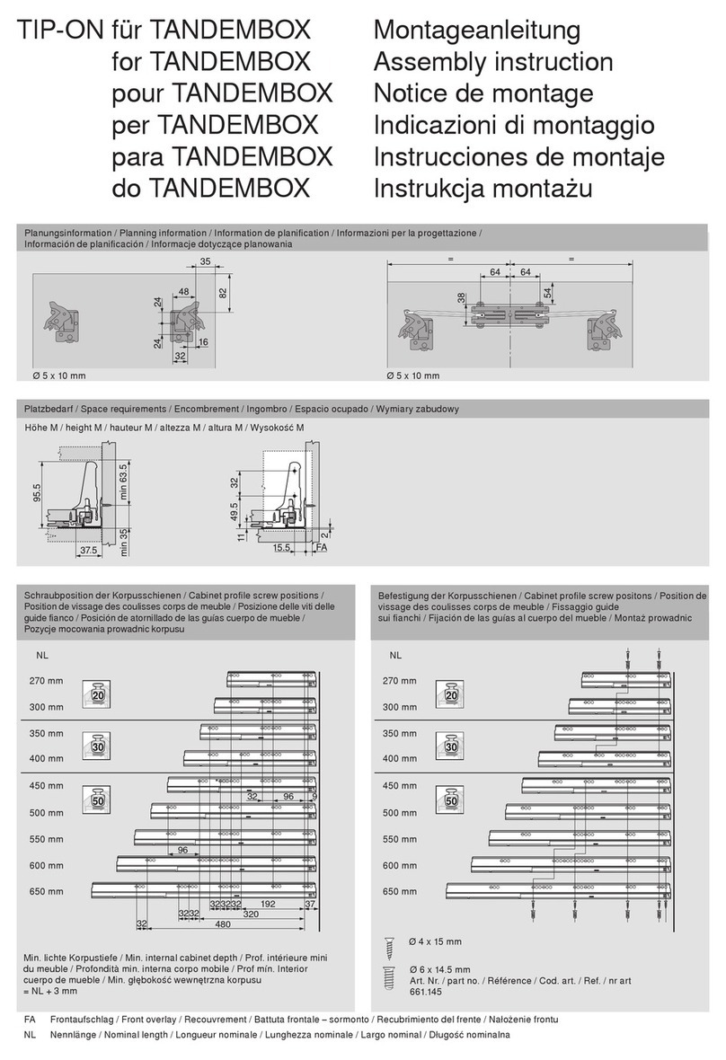 BLUM TANDEMBOX Assembly instruction