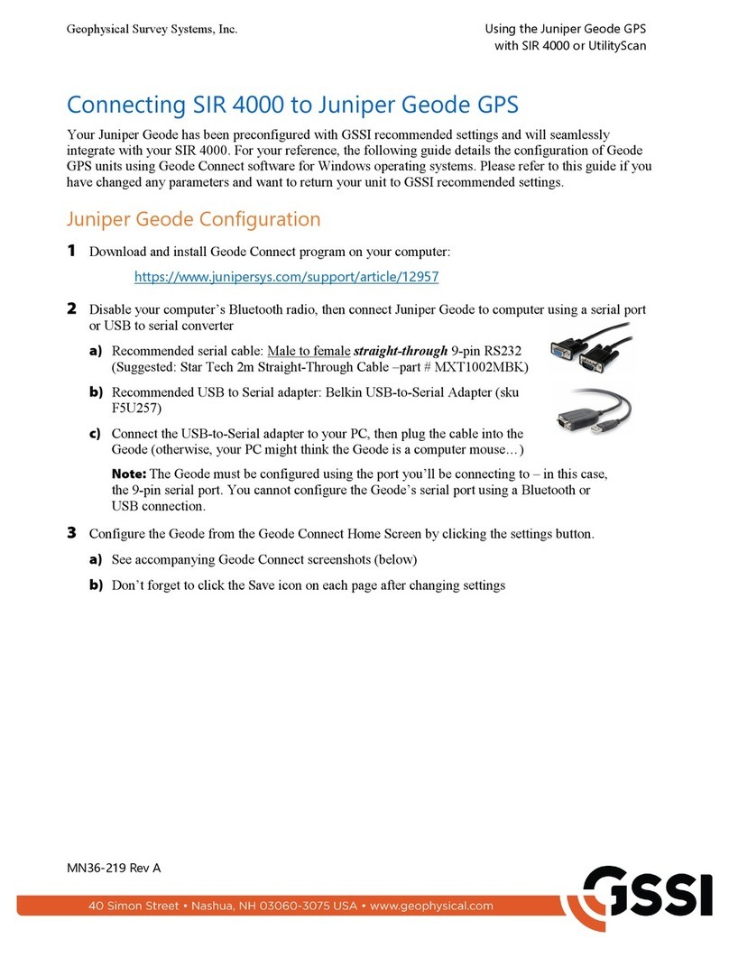 GSSI SIR 4000 Quick start guide