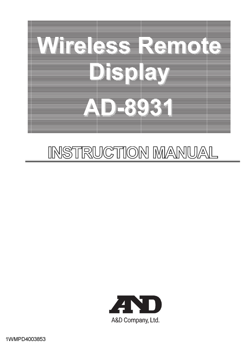A&D AD-8931 instruction manual