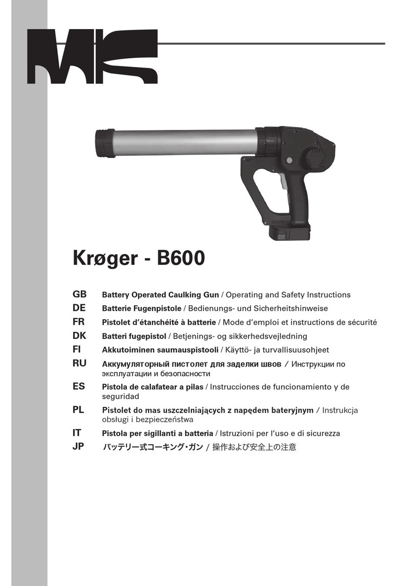 Kroger B600 Operating and safety instructions