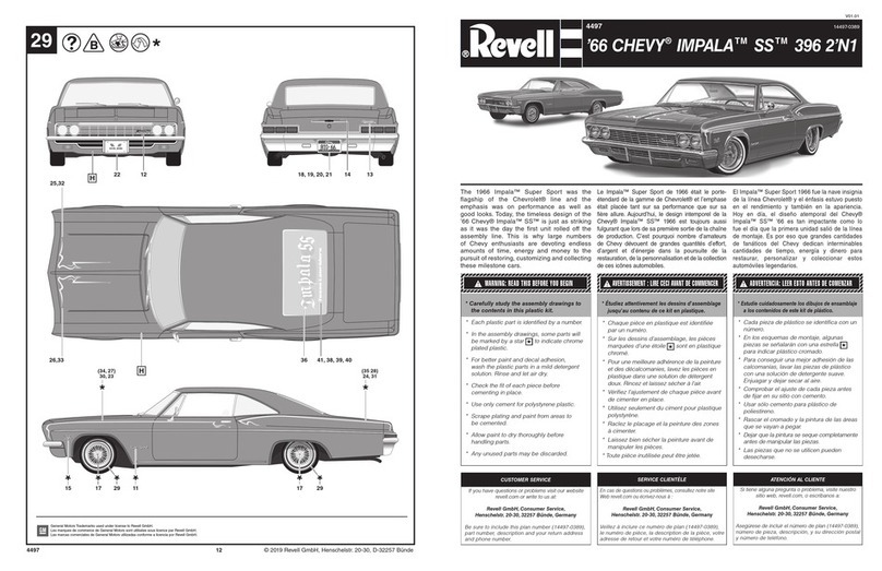 REVELL ’66 CHEVY IMPALA SS 396 2’N1 User manual