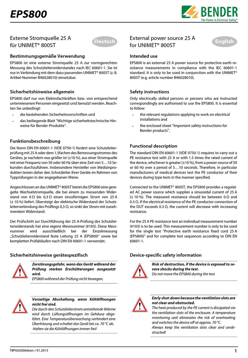 Bender EPS800 manual