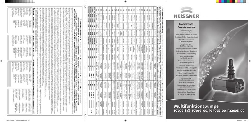 HEISSNER P700E-i Instructions for use