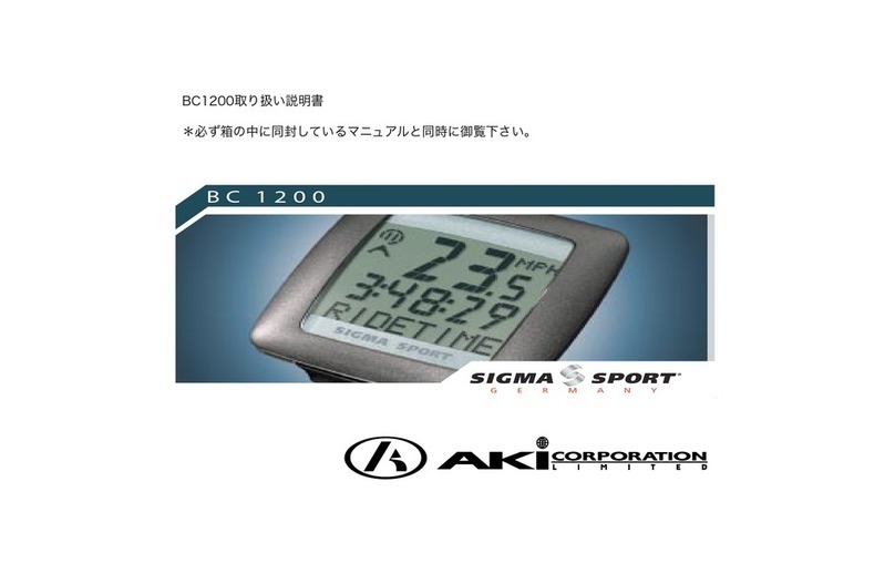 Aki SIGMA SPORT BC1200 manual