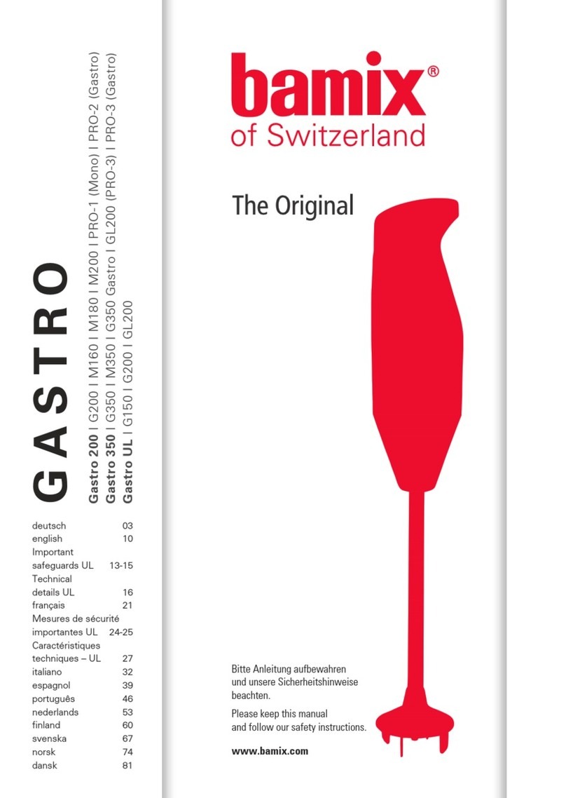 Bamix GASTRO Series User manual