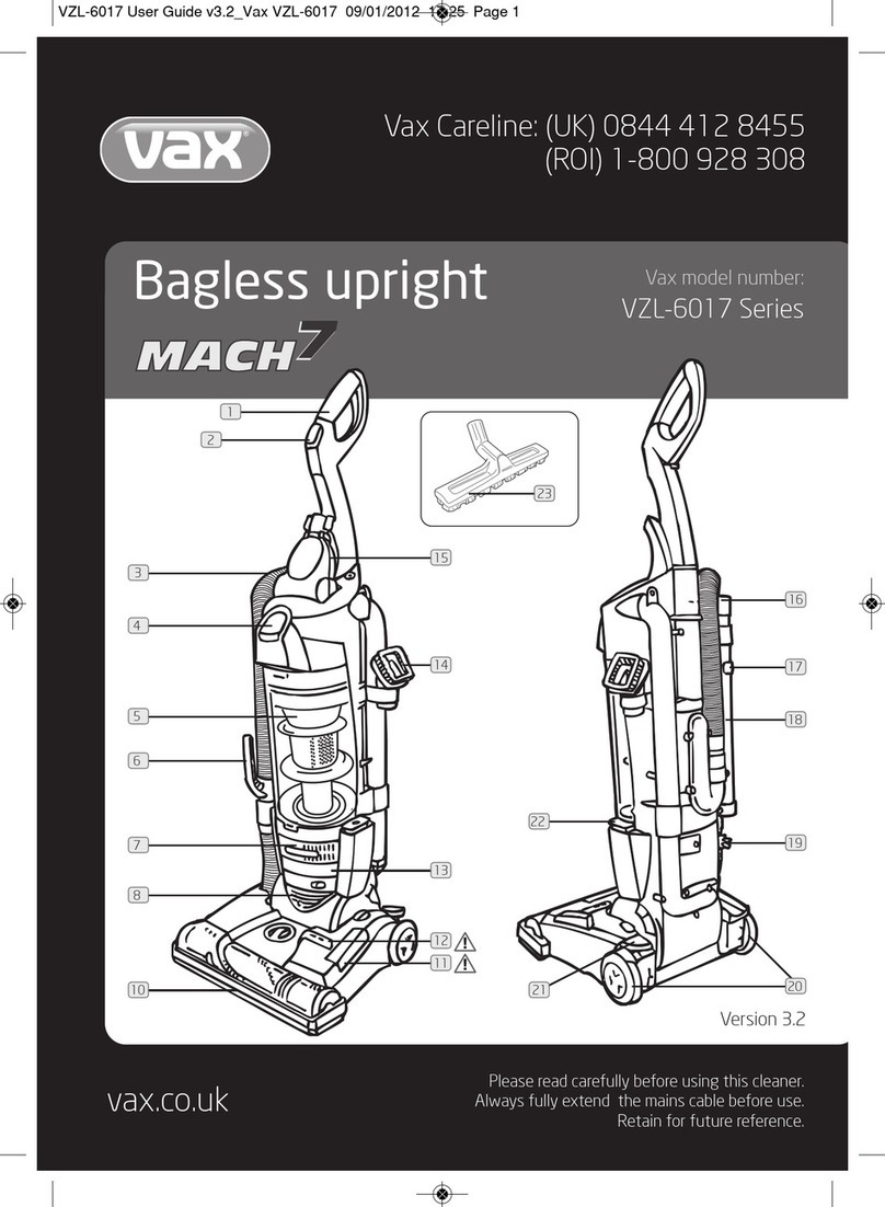 Vax MACH 7 VZL-6017 Series User manual