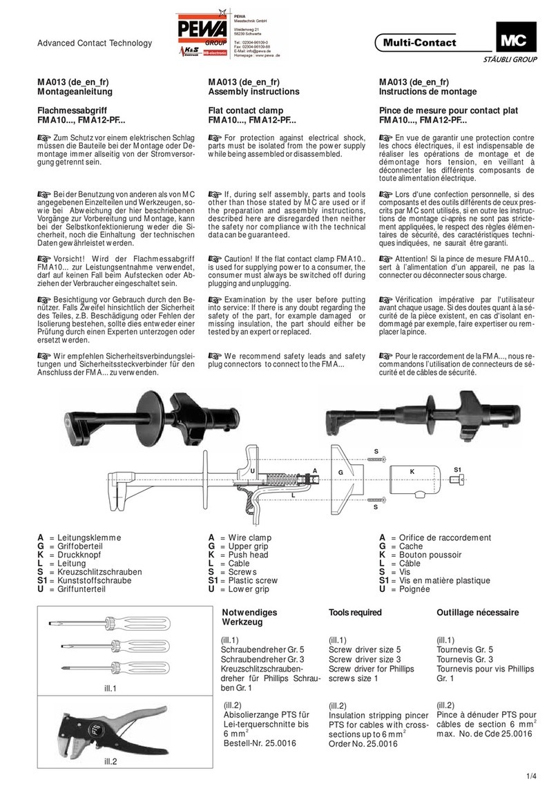 PEWA Multi-Contact FMA10 Series Assembly instructions PEWA Multi-Contact FMA10 Series Assembly instructions