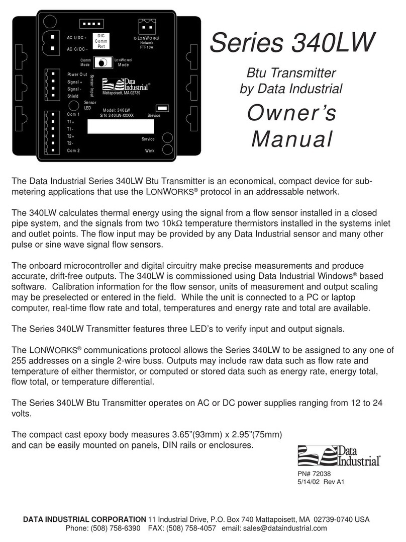 Data Industrial 340LW Series owner's manual