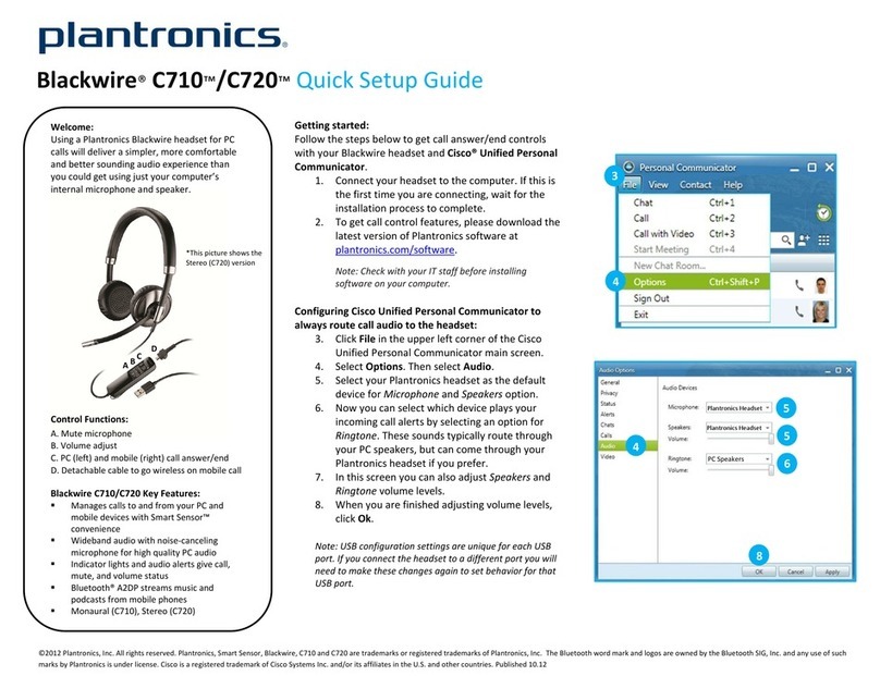 Plantronics Blackwire C710 User manual
