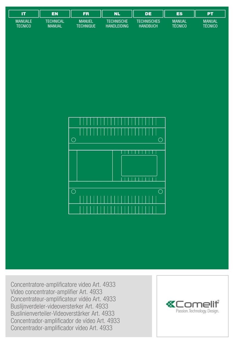 Comelit 4933 Technical manual