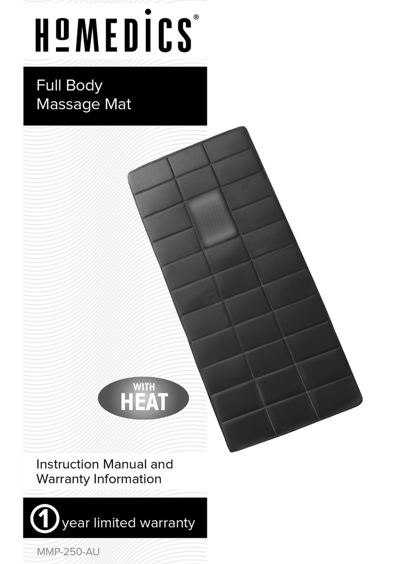 HoMedics MMP-250-AU Instruction manual and warranty information HoMedics MMP-250-AU Instruction manual and warranty information