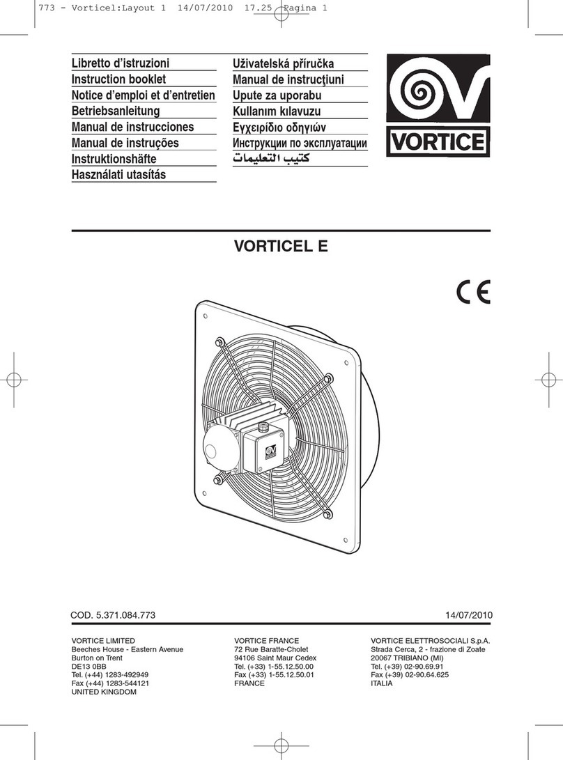 Vortice VORTICEL E User manual
