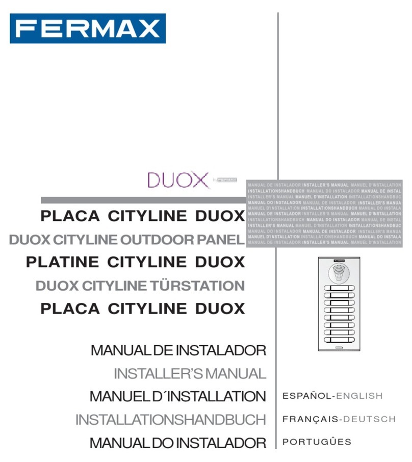 Fermax DUOX CITYLINE Series User guide