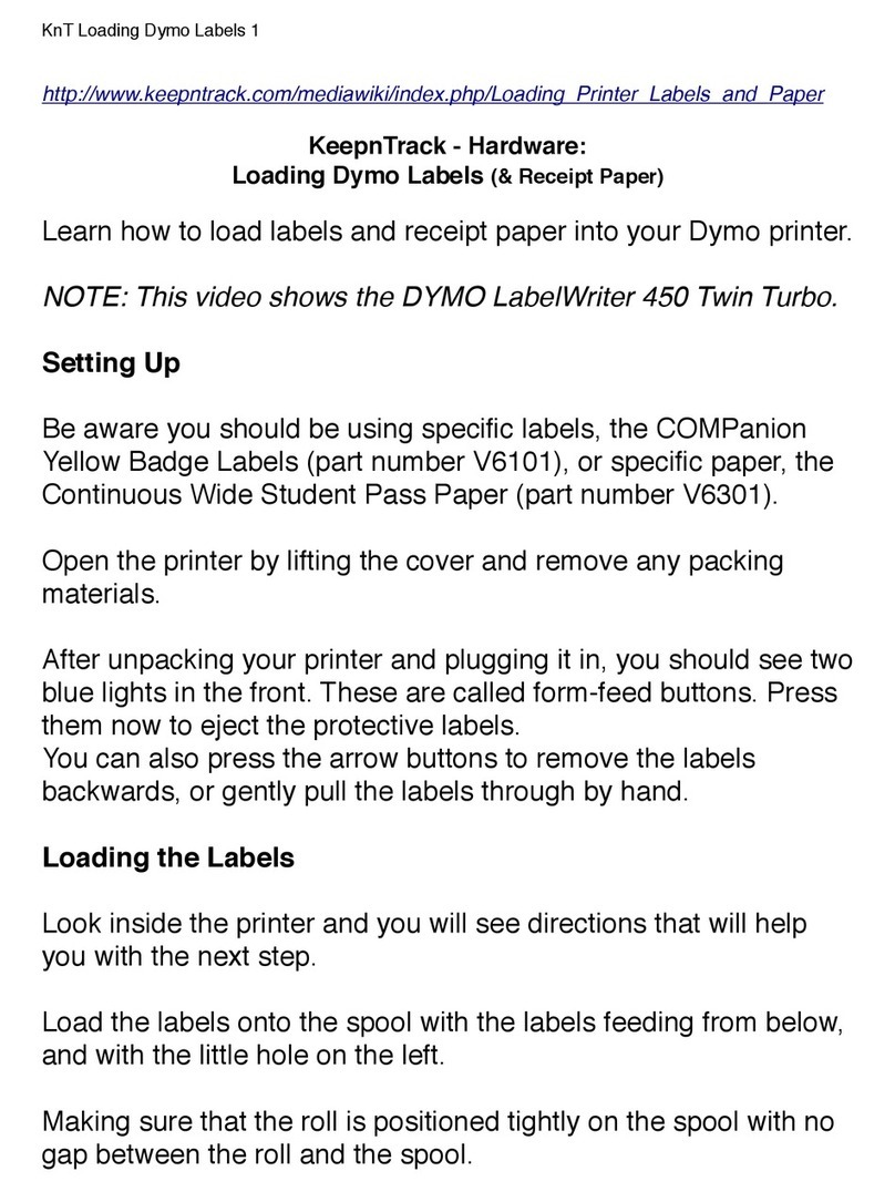 Dymo LabelWriter 450 Duo Label Printer Hardware manual