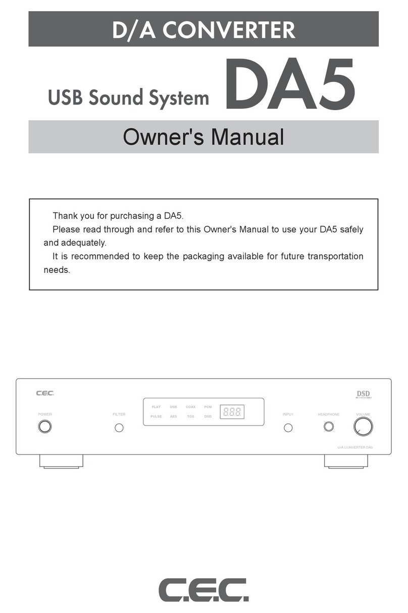 C.E.C. DA5 User manual