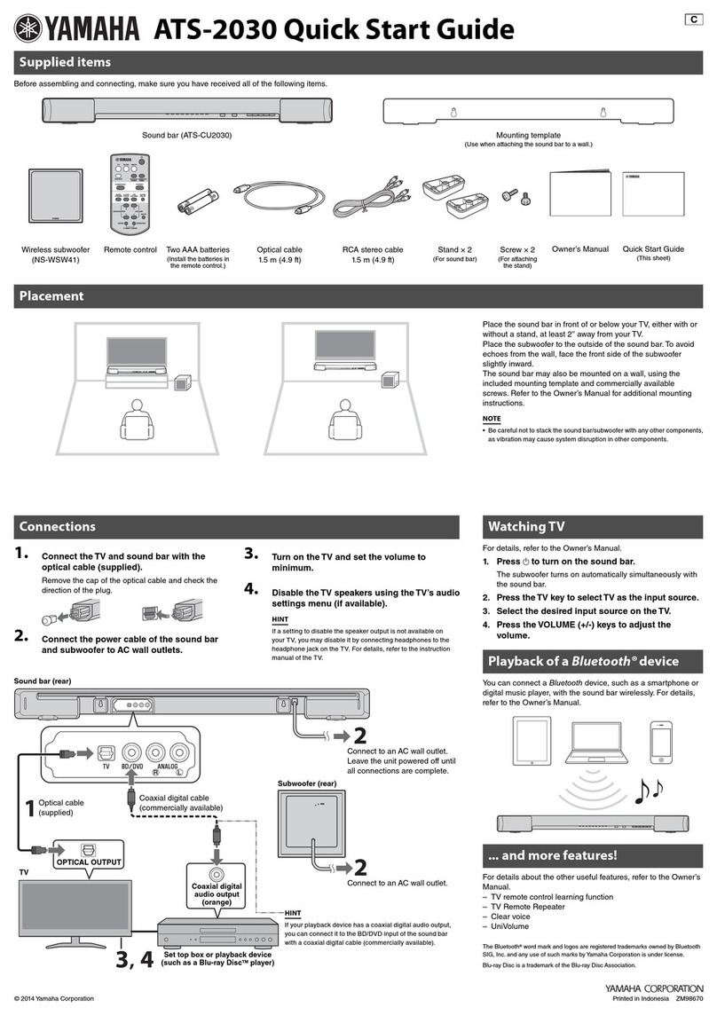 Yamaha ATS-2030 User manual