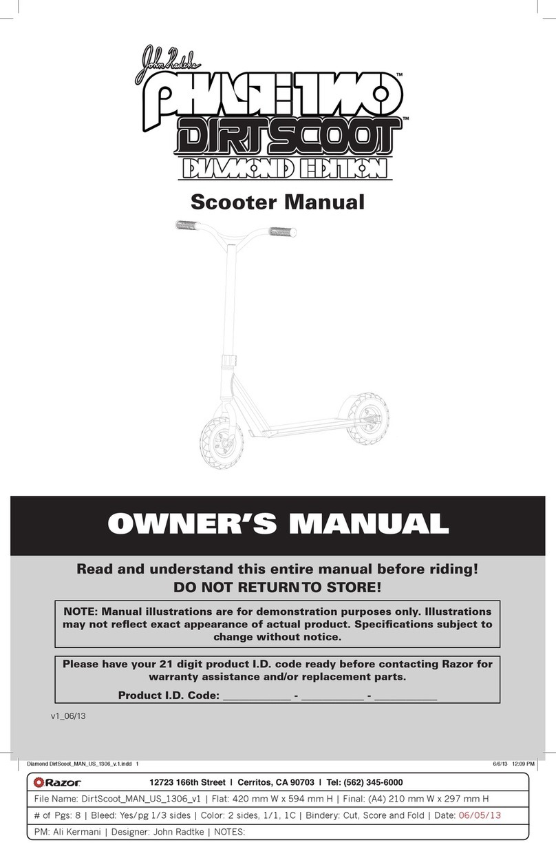 Razor John Radtke Phase Two Dirt Scoot Diamond... User manual
