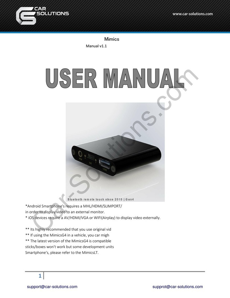 Car Solutions MimicsG4 User manual