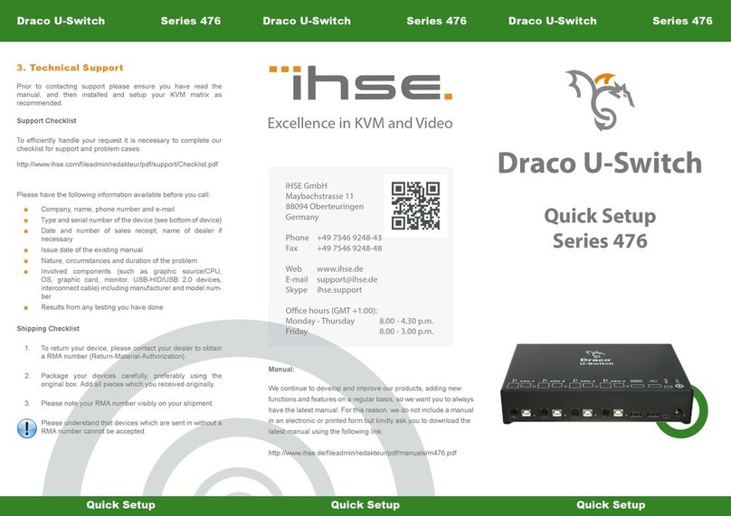 Ihse Draco U-Switch 476 Series Specification sheet