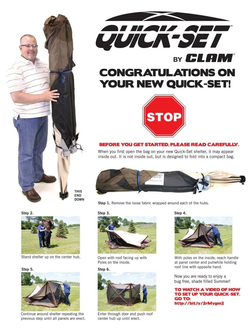 Clam Quick-Set Escape Series User manual