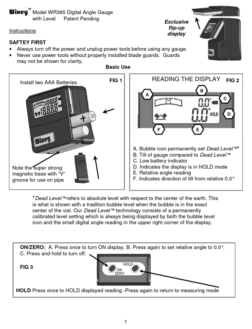 Wixey WR365 quick start guide