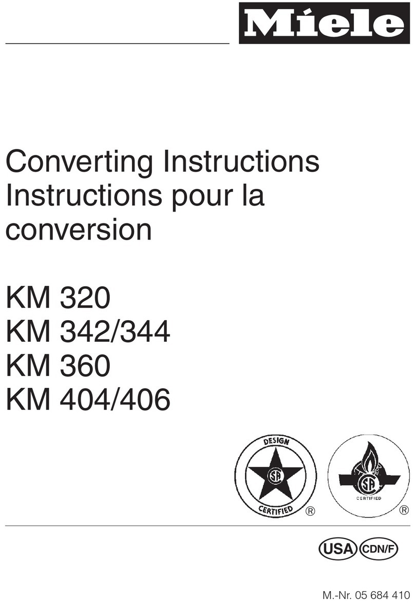 Miele KM 320 Converting instructions