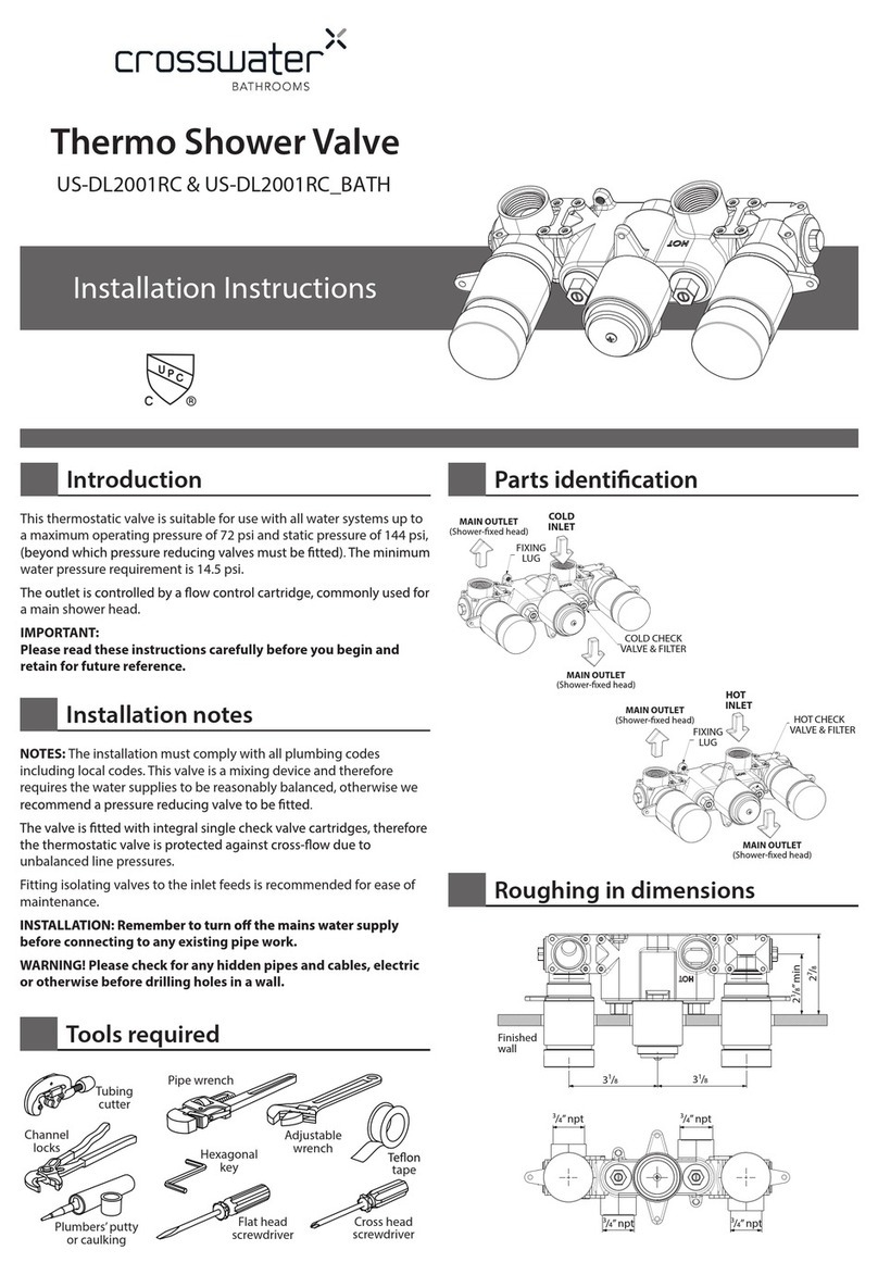 Crosswater US-DL2001RC installation instructions